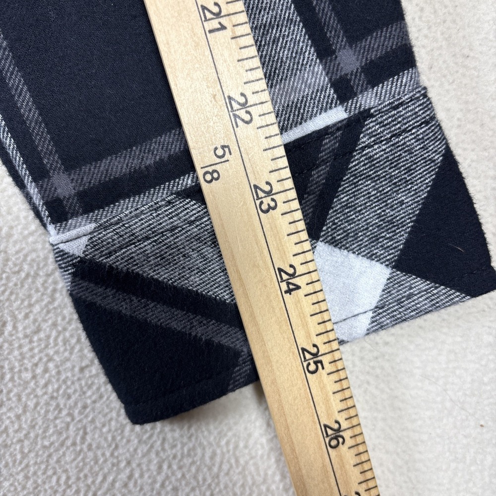 Orvis Womens Sz L Fleece Lined PLAID Shirt Jacket Shacket Snap Outdoor - Picture 7 of 9